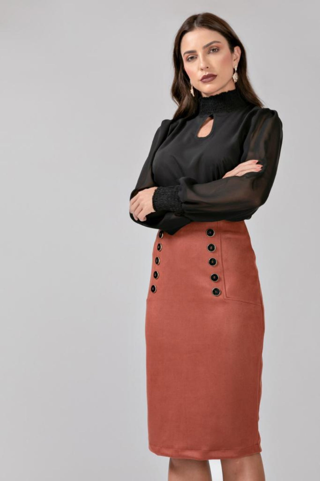 Faux suede pencil skirt uk best sale