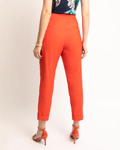 Tailored Orange Skinny Trousers Nathalia